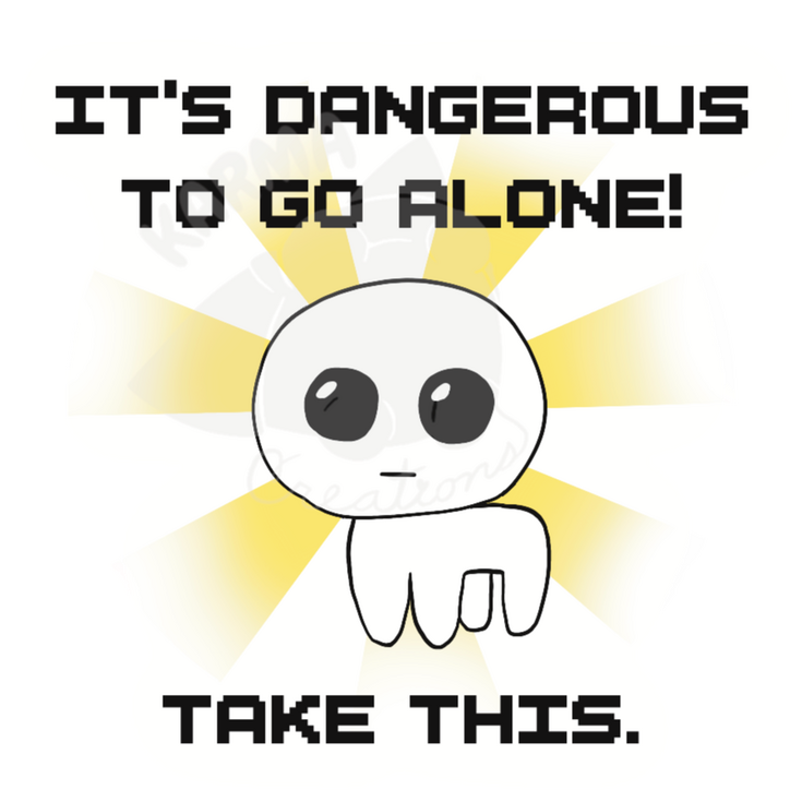 Autism Creature It's Dangerous to Go Alone Sticker