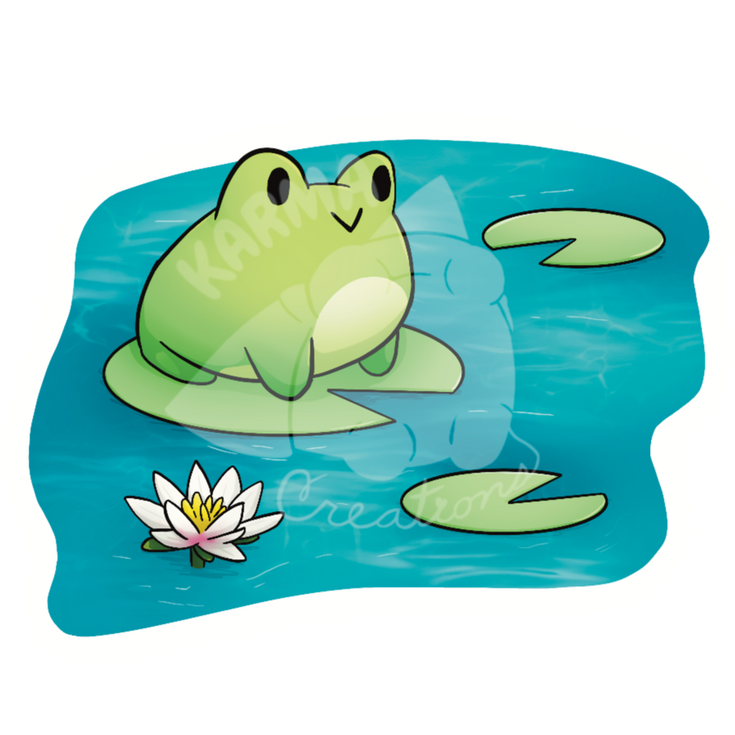 Summer Frog Sticker