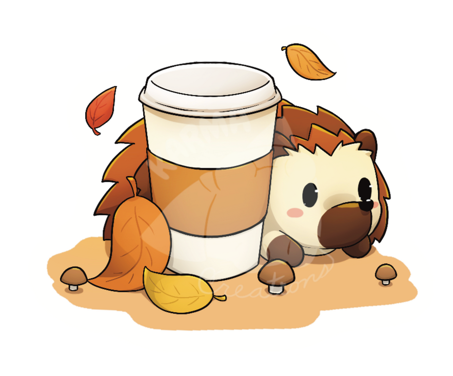 Fall Hedgehog Sticker Fall Hedgehog Sticker