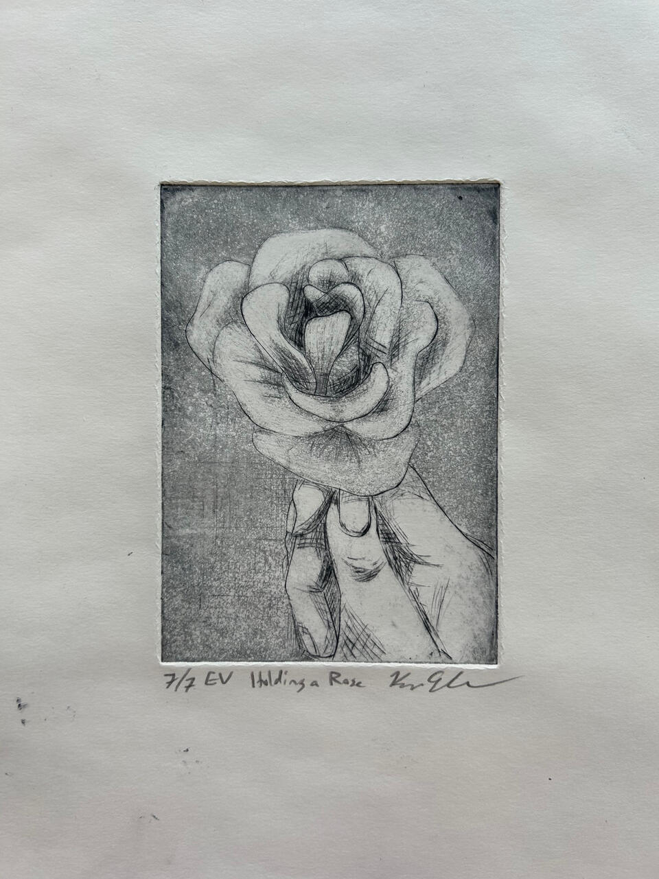 Holding a Rose (April 2025)